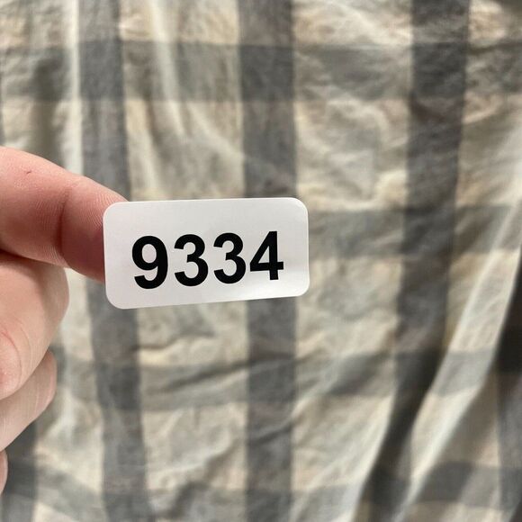 J Crew Shirt Adult Medium Beige Grey Plaid Slim Fit Button Up Mercantile Flex - Picture 11 of 11